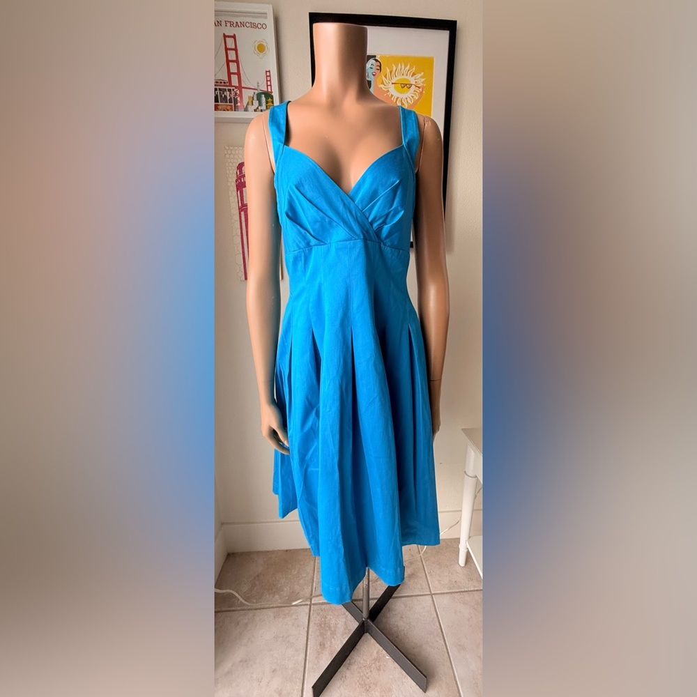 NWT Calvin Klein Vibrant Blue Midi Dress